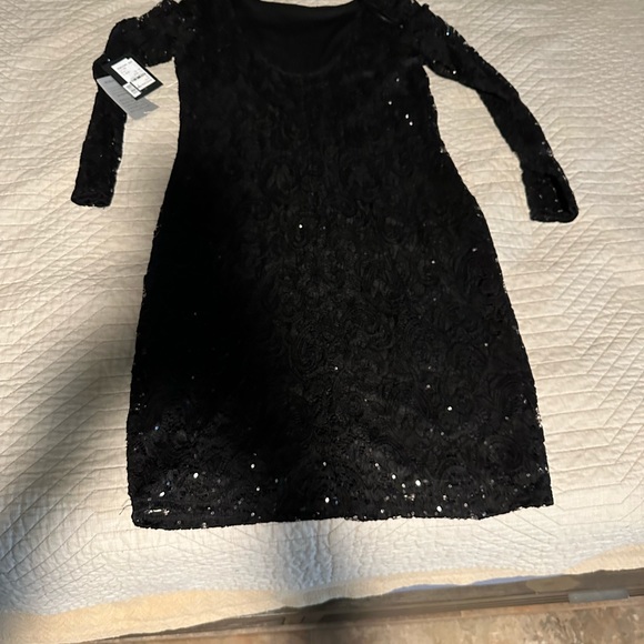 Black Sequined Cocktail Christmas Party Dress - Picture 9 of 10